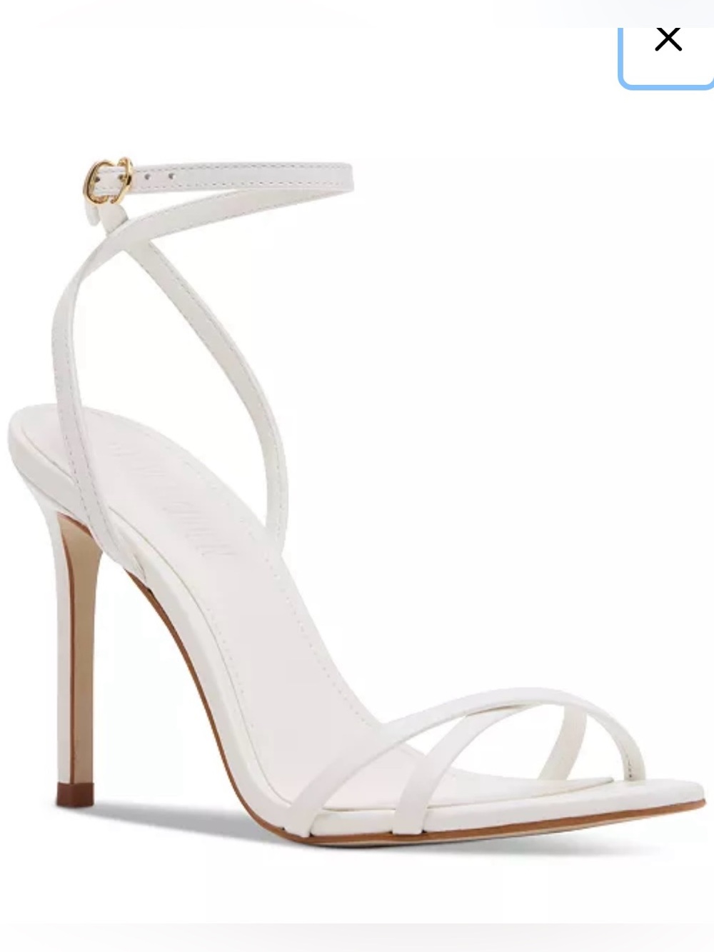 Steve Madden Jypsey White Strappy High Heel Sandals